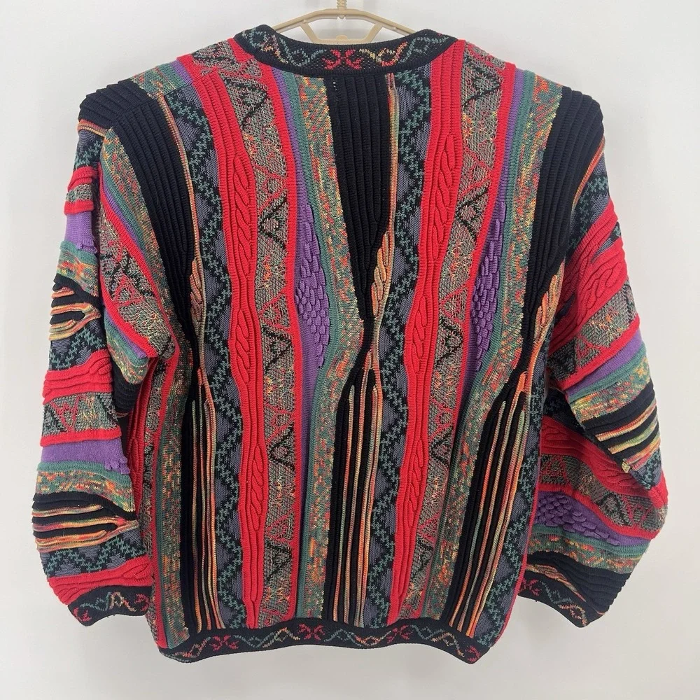 Vintage Tundra for Bachrach Men's 3D Knit Pullover Sweater‎ XL Mercerized Cotton